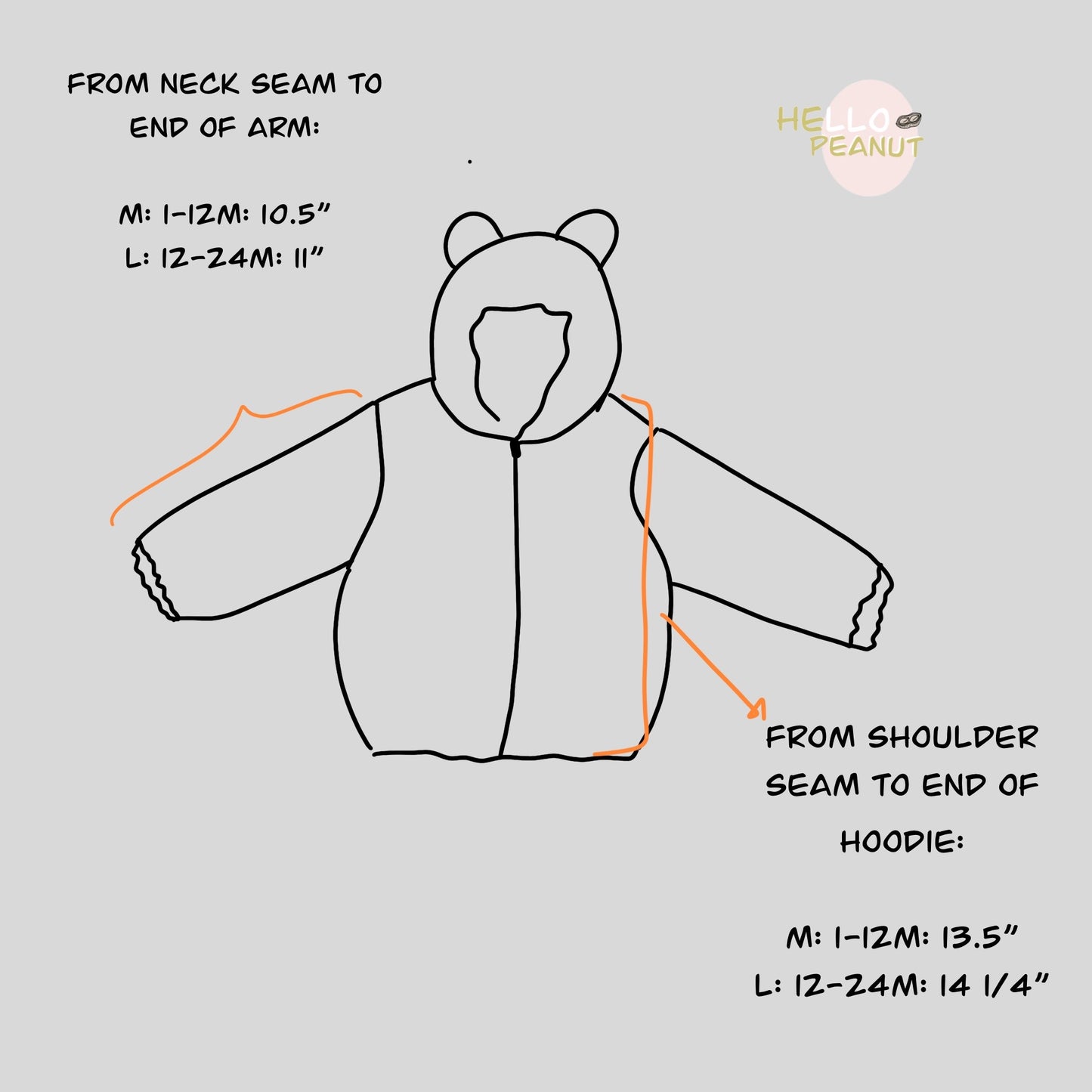 Soft Hoodie with Bear Ears | 6-24M