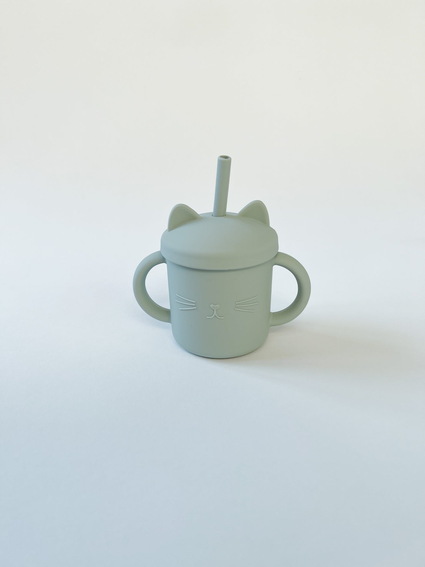 Minito & Co | Meow Double Handle Sippy Cup | Mint
