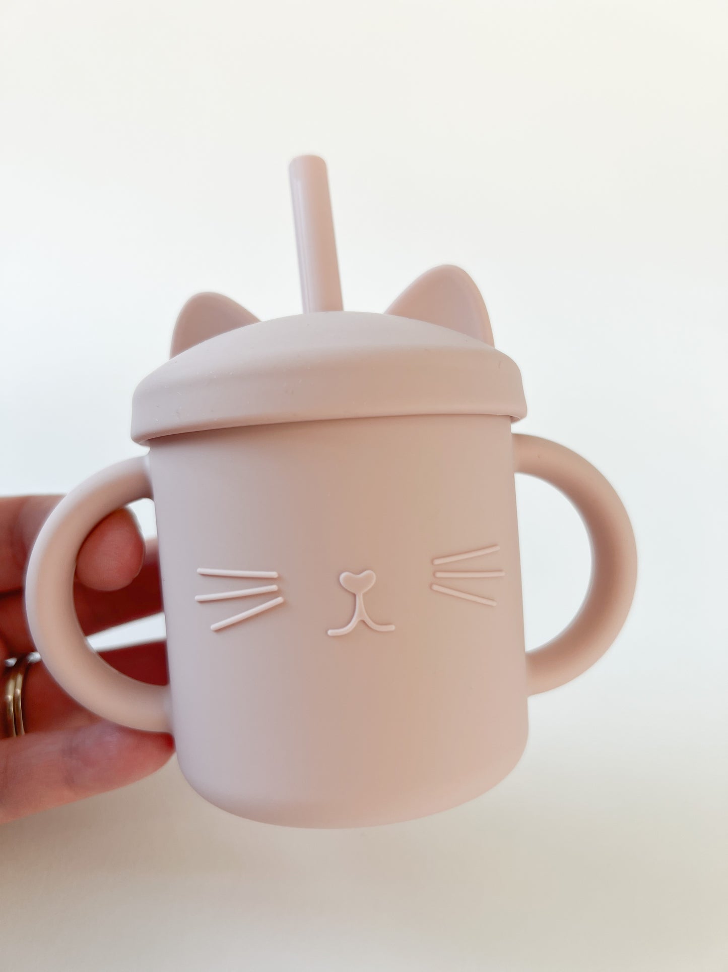 Minito & Co | Meow Double Handle Sippy Cup | Blush