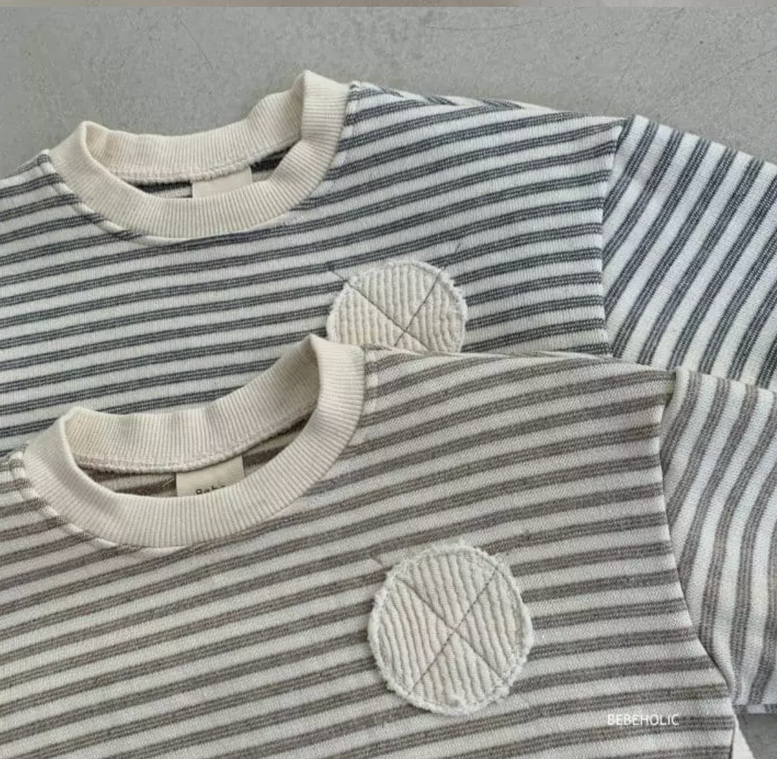 Striped Round Long-Sleeve Tee | 12-18M